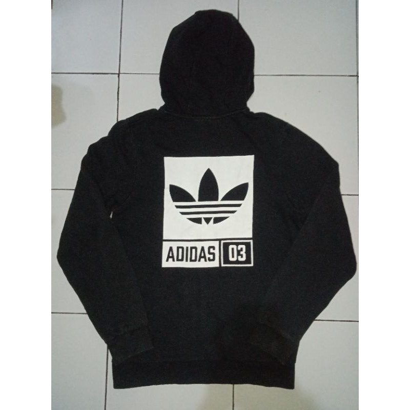 zip hoodie adidas street trefoil sz m