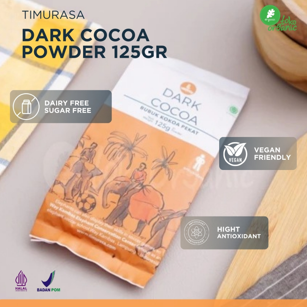 

Timurasa Cocoa Powder Dark (125gr) | Bubuk Cokelat Premium Asli, Kakao Bubuk Murni, Dark Cocoa Powder