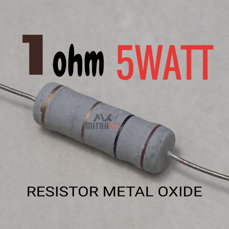 Metal Oxide resistor 1 ohm 5watt Resistor 1ohm 5watt 1ohm 5W 1R5W