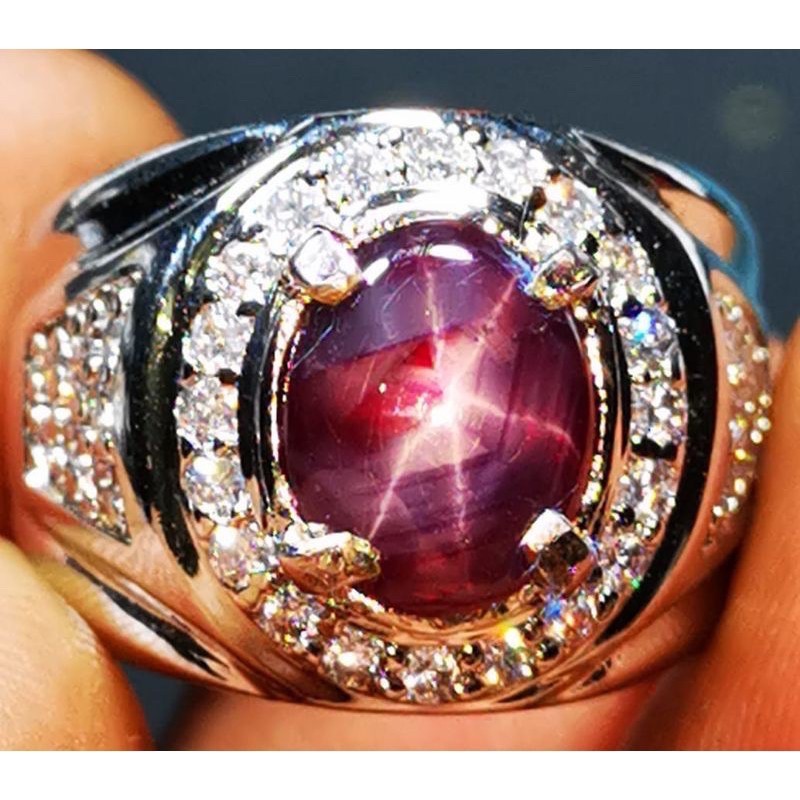 Natural Batu Akik Ruby star burma Super Mewah Termurah HQ