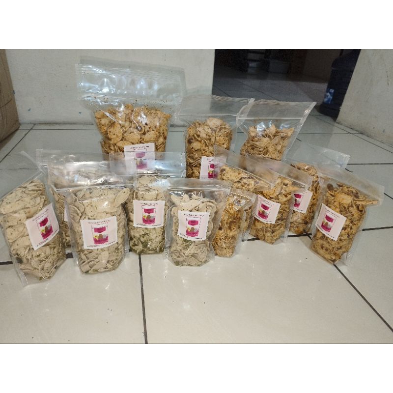 

Basreng daun jeruk pedas dan original 500 gram