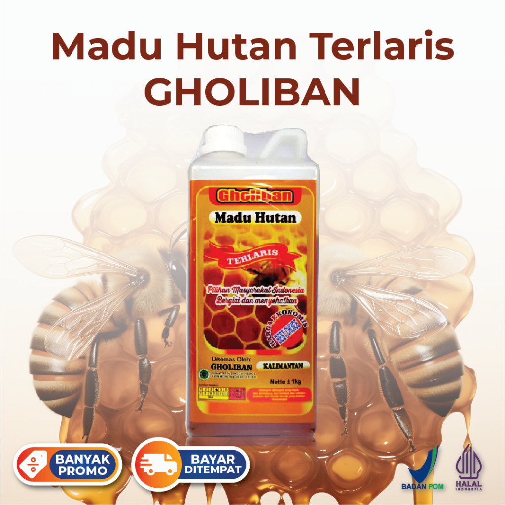 

Madu Gholiban Asli Tanpa Campuran Air Isi 1kg BPOM