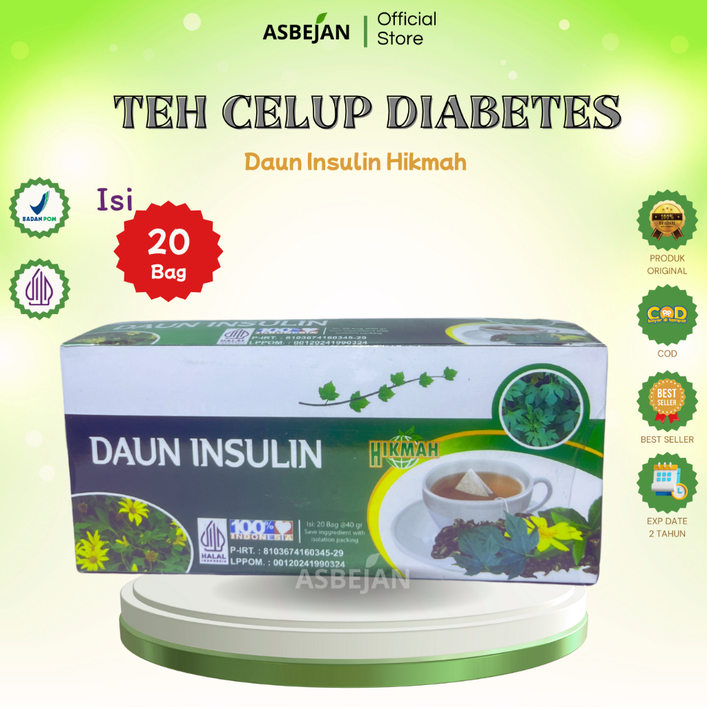

Teh Diabetes Teh Celup Daun Insulin Hikmah isi 20 Bag