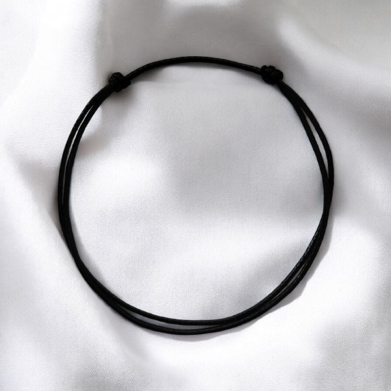 Gelang Polos Gelang Tali Ala Korea Gelang Tali Satin 1mm