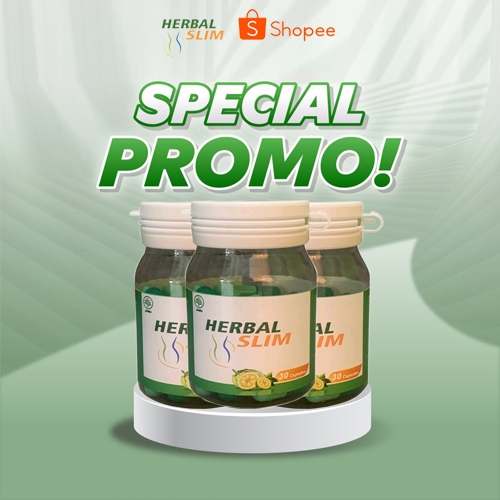 Paket 3 Botol Herbal Slim Obat Diet Tubuh Pelangsing Badan Alami