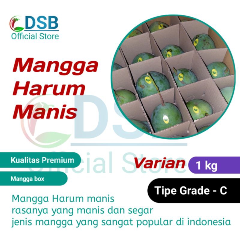 

Mangga Harum Manis 1 kg Grade C ukuran buah kecil sedang