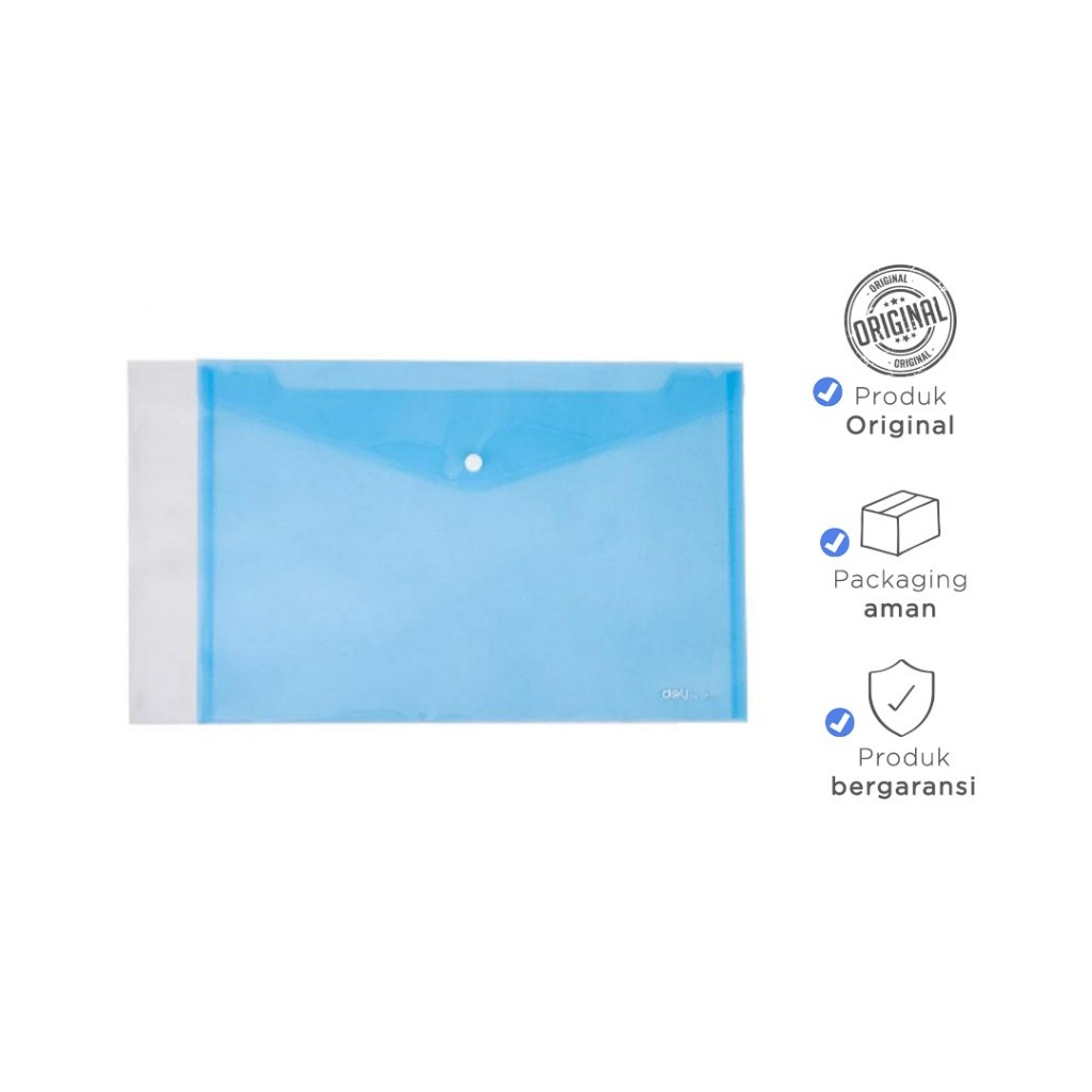 

MAP KANCING FOLIO DELI TEBAL 38165 FILE DOCUMENT BAG PLASTIK BAGUS TRANSPARAN