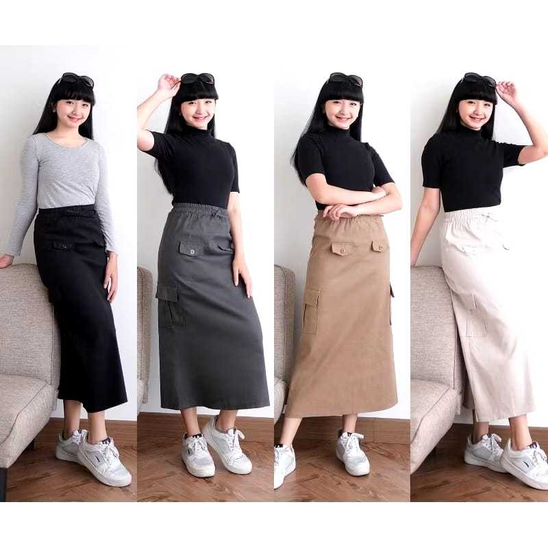 Cargo Skrit Rok Cargo Wanita Bengalin Untuk Anak Usia 10-15 Tahun korean Style