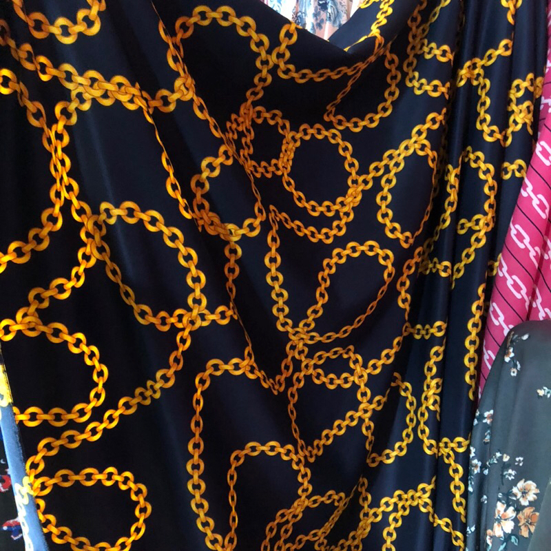 kain satin crepe motif - kain satin silk motif rantai - kain satin silk motif premium - kain satin s