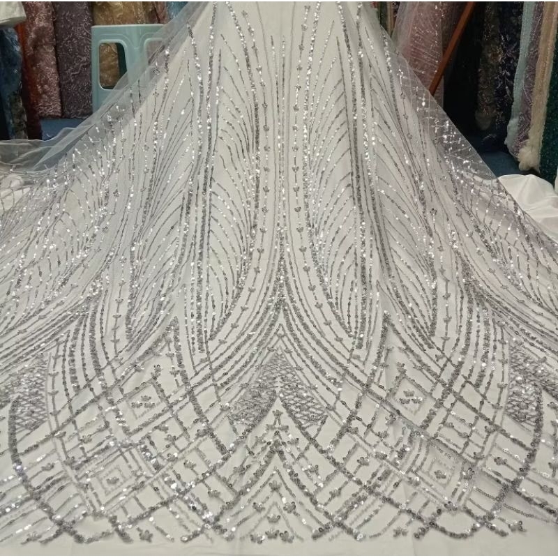 Bahan kain tile full Payet soroscki Jepang premium/kain tile Payet soroscki mewah