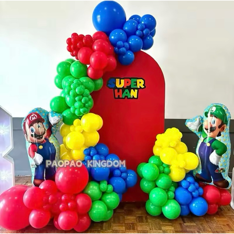 PAKET BALON GARLAND MARIO LUIGI SET