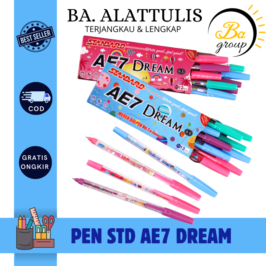 

Standard - Pulpen AE7 Dream 0.5 ( Alat Tulis / Pen / Ballpoint / Pena ) - Hitam - BA.ALATTULIS