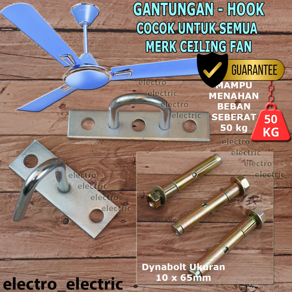 Gantung Hook Breket Kipas Plafond Ceiling - Kipas Plafon Panasonic KDK - Pengait Kipas Ceiling