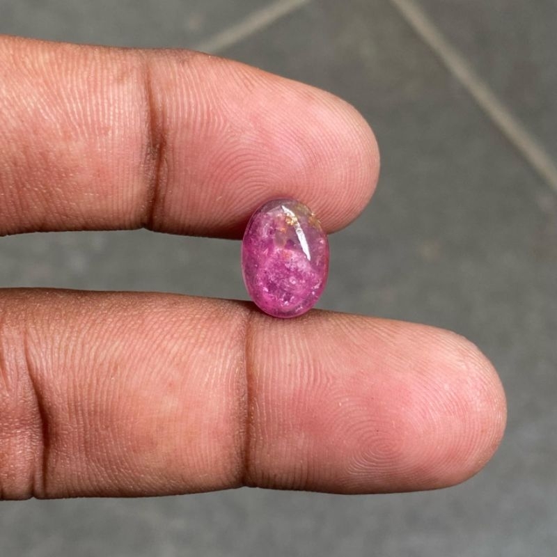 Natural Pink Tourmaline Batu Pink Tourmaline Batu Turmaline Cabochon Dim 12x9x4