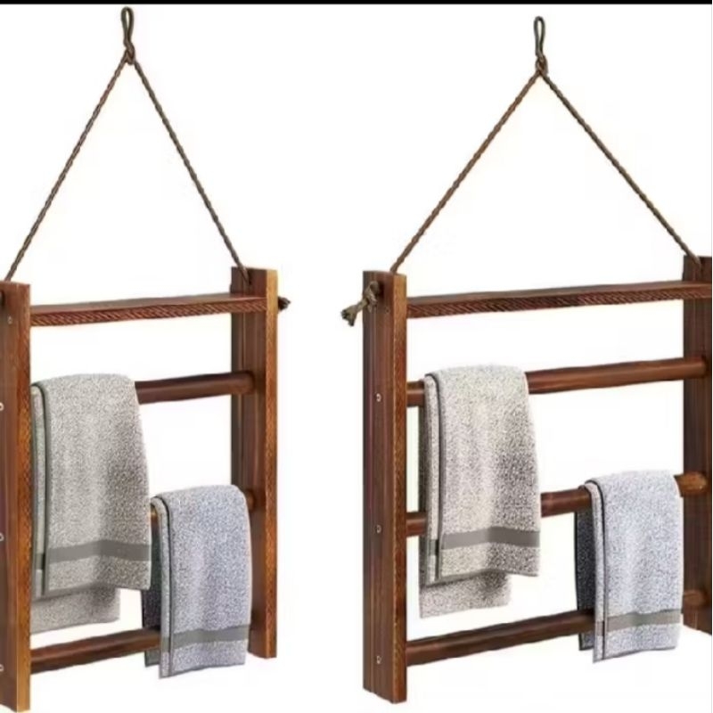 ladder hanger gantungan tali 4 trap , ladder hanger tali katun gantungan handuk , ladder hanger gant