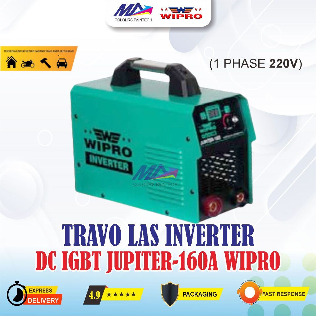 Travo Las Inverter WIPRO JUPITER-160 / Mesin Las 160A DC IGBT 1 Phase Inverter JUPITER 160 WIPRO
