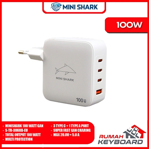 MINISHARK - Charger - 100W Gan - GAN PD 3.0 4 Port Fast Charger