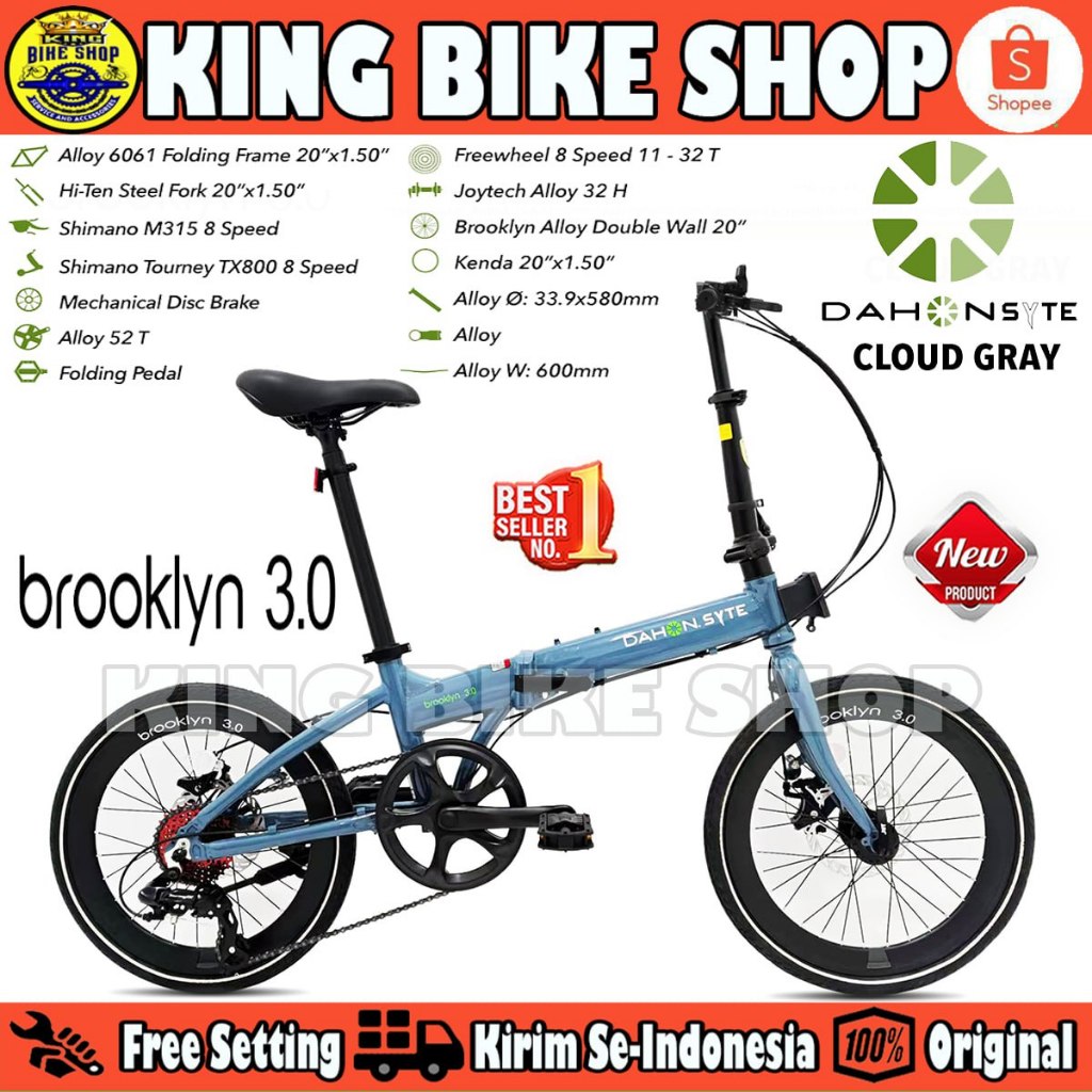 Sepeda Lipat DAHON SYTE BROOKLYN 3.0 Ukuran 20 Inch