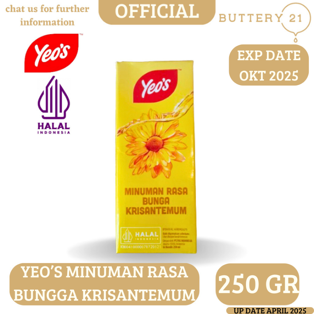 

YEOS MINUMAN RASA BUNGA KRISANTEMUM 250 GR/YEO'S CHRYSANTHEMUM TEA 250 GR