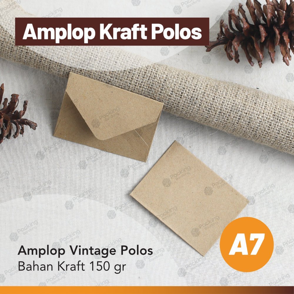

Custom Sablon Amplop A7 Amplop Vintage Kraft 150 gr Free Design | Uk. 7x10 cm