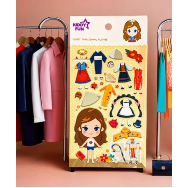 

Kiddy Fun Funny Stiker Closet Traditional Clothes - Mix