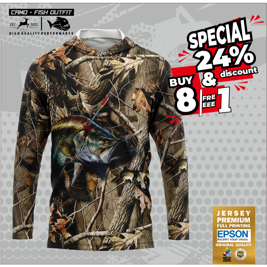 Baju Camo Jersey Berburu Custom Dryfit Preimum Motif Hardwood