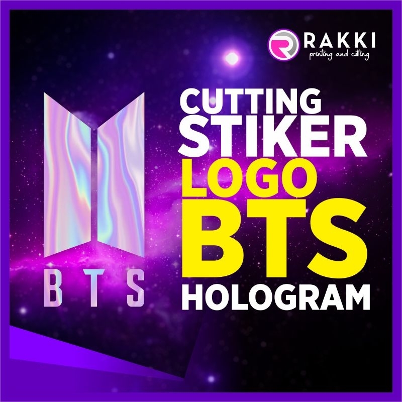 

CUTTING STIKER LOGO BTS HOLOGRAM