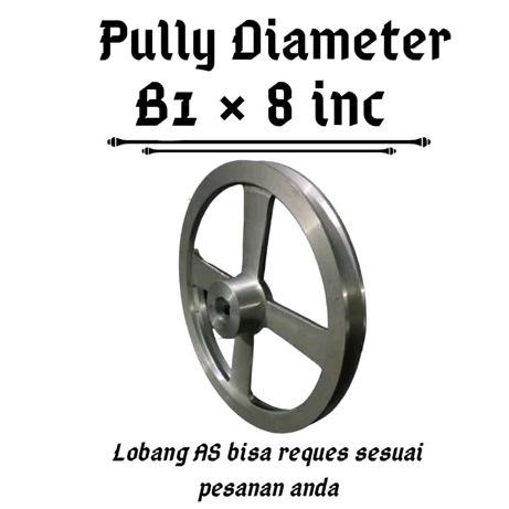 Pulley Alumunium B1 x 8 inch / pulley b1 8 inch