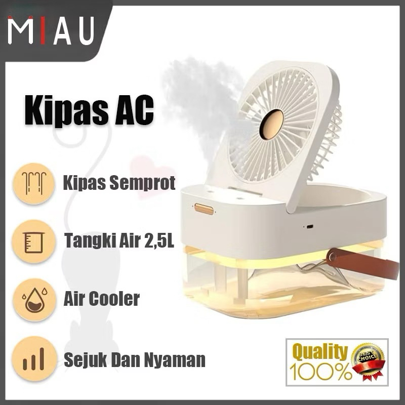 Kipas angin Ac lubang ganda Kipas model ac Mini Air cooler Fan Portable remote Mobil-Ruangan Dingin 