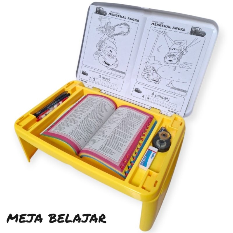 Meja Belajar Lipat Plastik Anak / Meja Lesehan / Lap Desk / Meja Lipat Anak Karakter Napolly