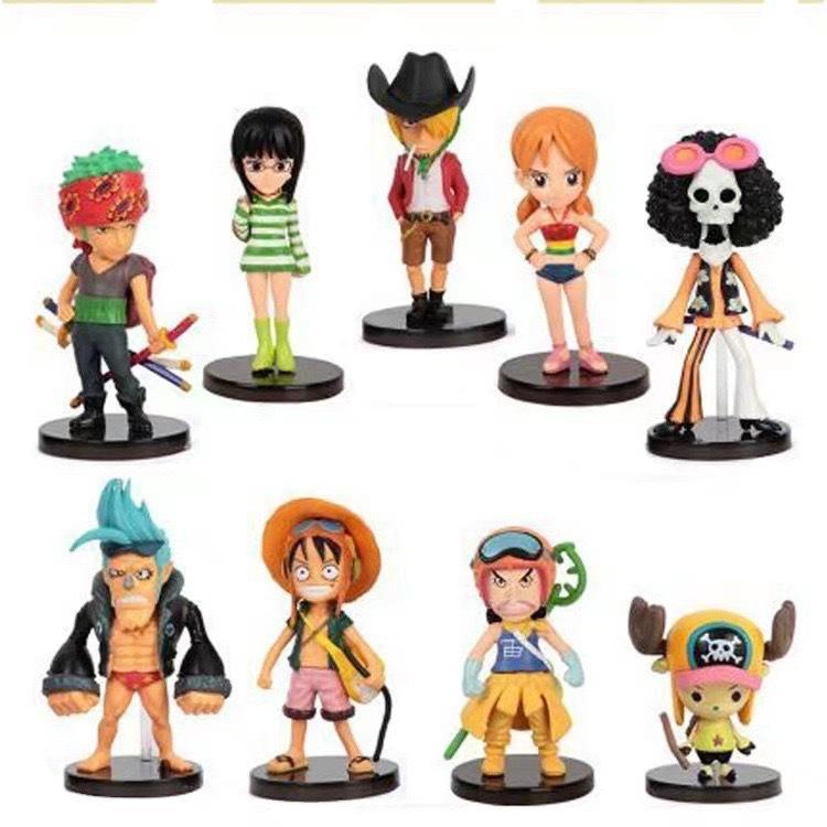 (Fullset) Action Figure One Piece Bajak Laut Kru Mugiwara Crew Strong World