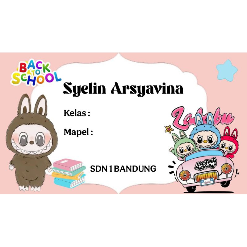 

STIKER LABEL BUKU SEKOLAH LABUBU TINGGAL TEMPEL