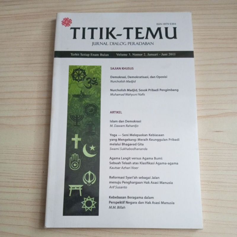 BUKU TITIK TEMU JURNAL DIALOG PERADABAN VOLUME 3 NOMOR 2 2011 SEGEL