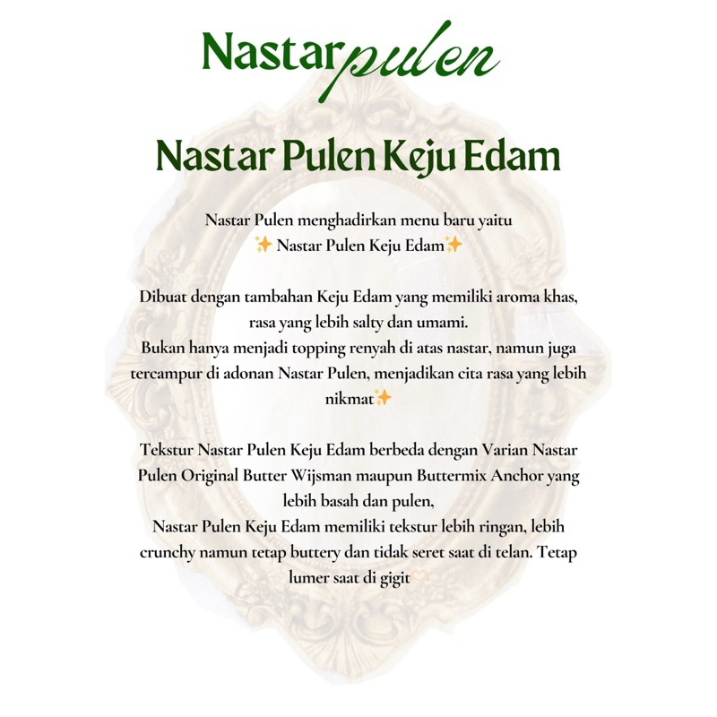 

Nastar Pulen Keju Edam Butter Wijsman 750ml