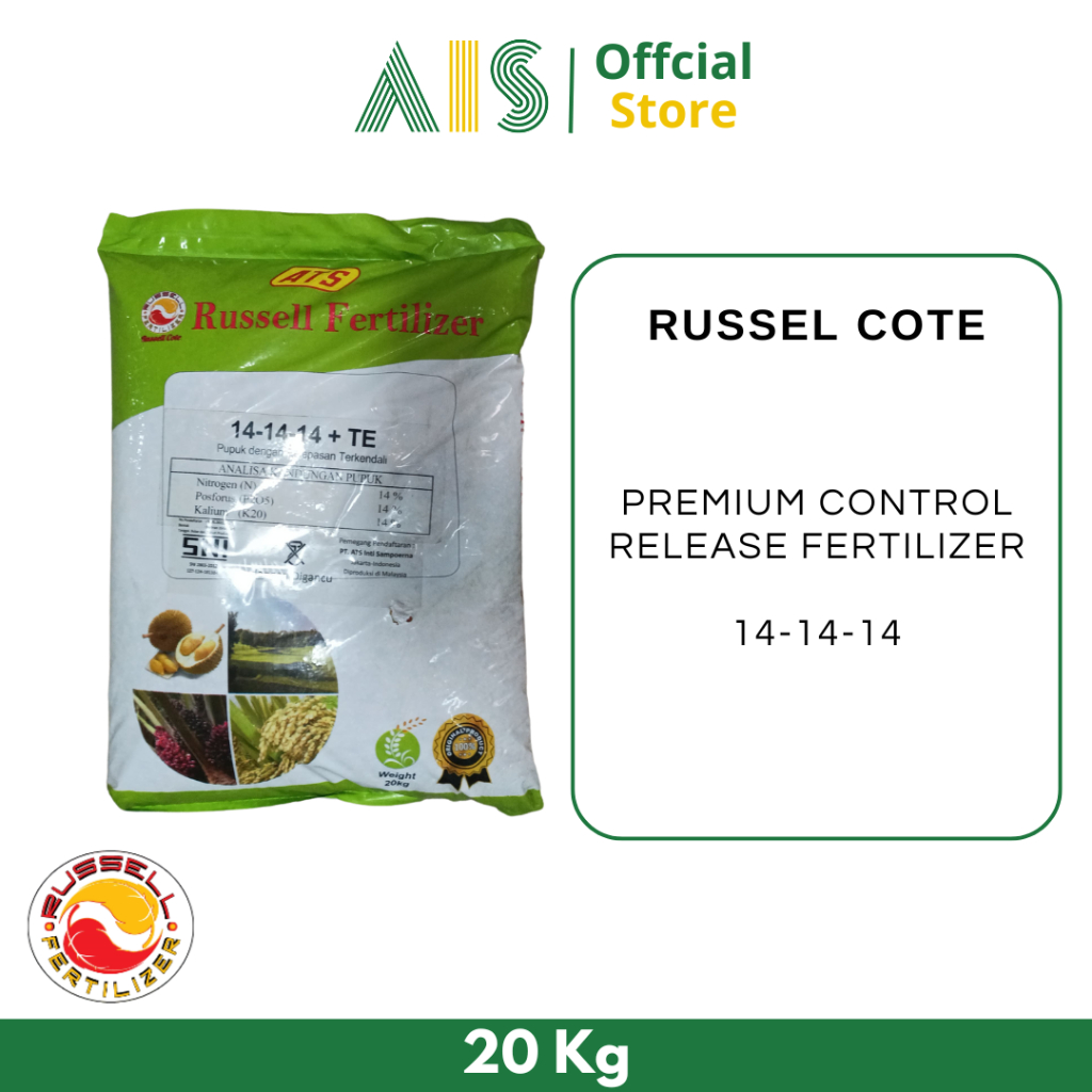 Russell Fertilizer Pupuk Slow Release Russell Cote 14-14-14+TE 20Kg