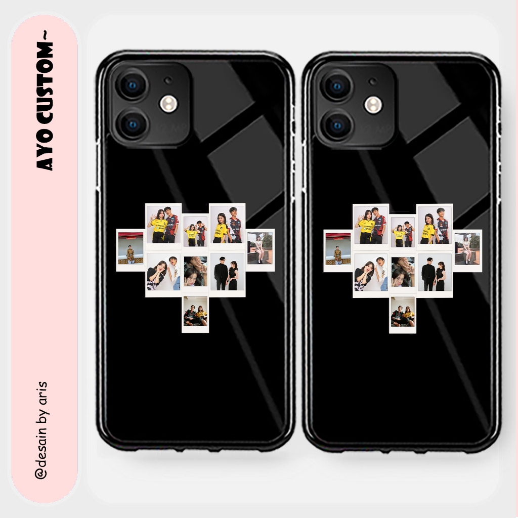 TERBARU CASE COUPLE CUSTOM 9 FOTO LOVE POLAROID CUSTOM FOTO SUKA SUKA READY FOR ALL TYPE HP