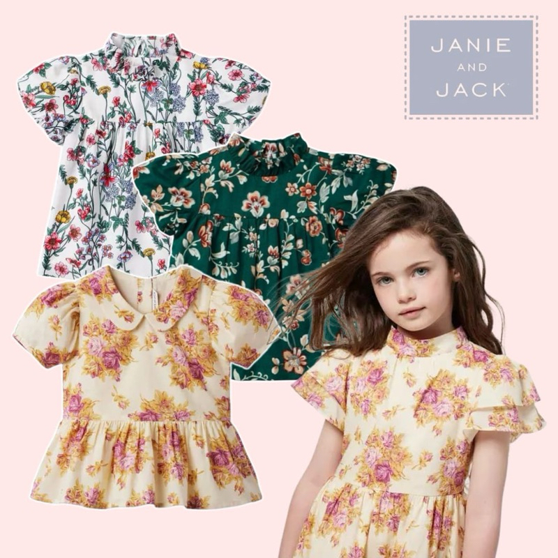 B660 TOP FLOWER ATASAN ANAK PEREMPUAN MOTIF BUNGA J4NNIE N J4CK