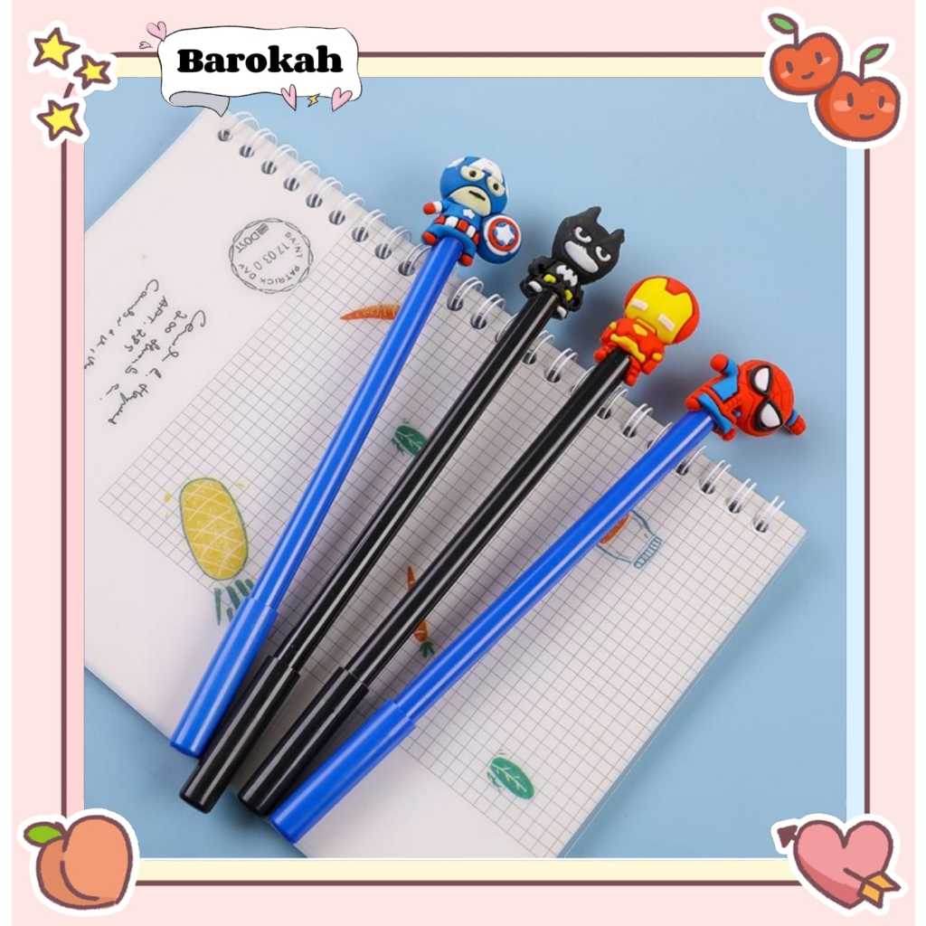 

[BAROKAH] TEMA BOY Paket 4 Pena Karakter Lucu | writing pen cute lucu | Pena tulis anak