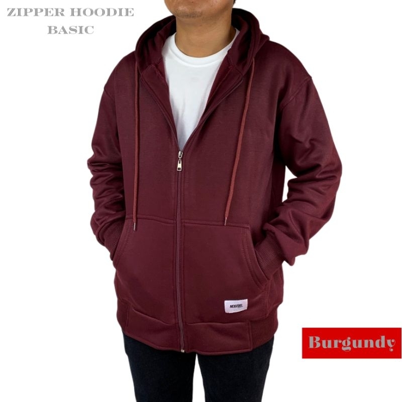 jaket kaos pria resleting polos all size terbaru / hodie zipper polos topi cowok lekinian