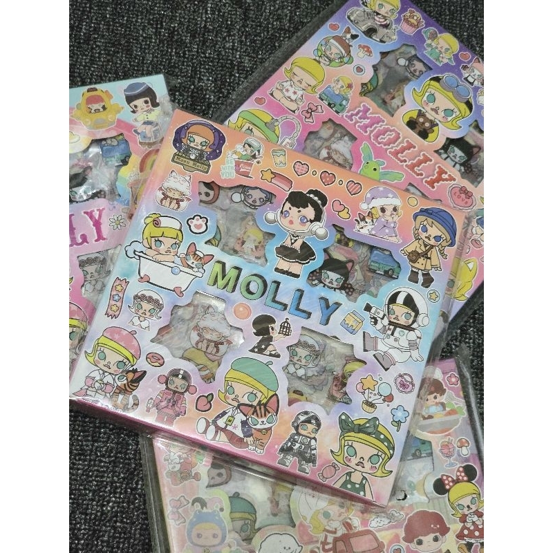 

100 Lembar Stiker Waterproof Sticker MOMO LABUBU Botol Minum Tumblr Viral Lucu Korea DIY