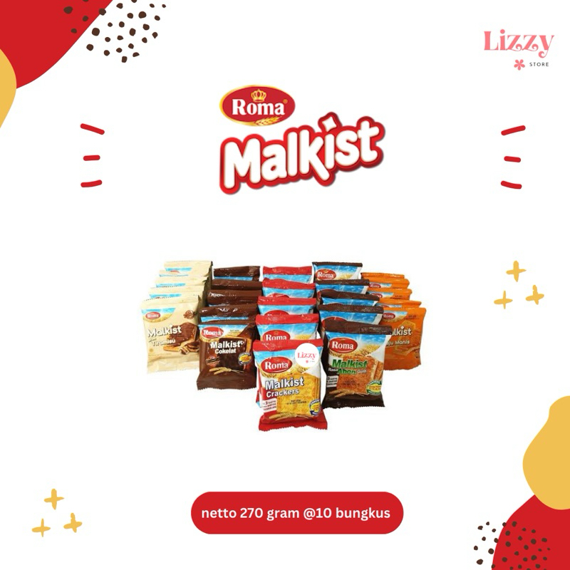 

Roma Malkist Biskuit Crackers All Varian Kemasan Renceng 10pcs