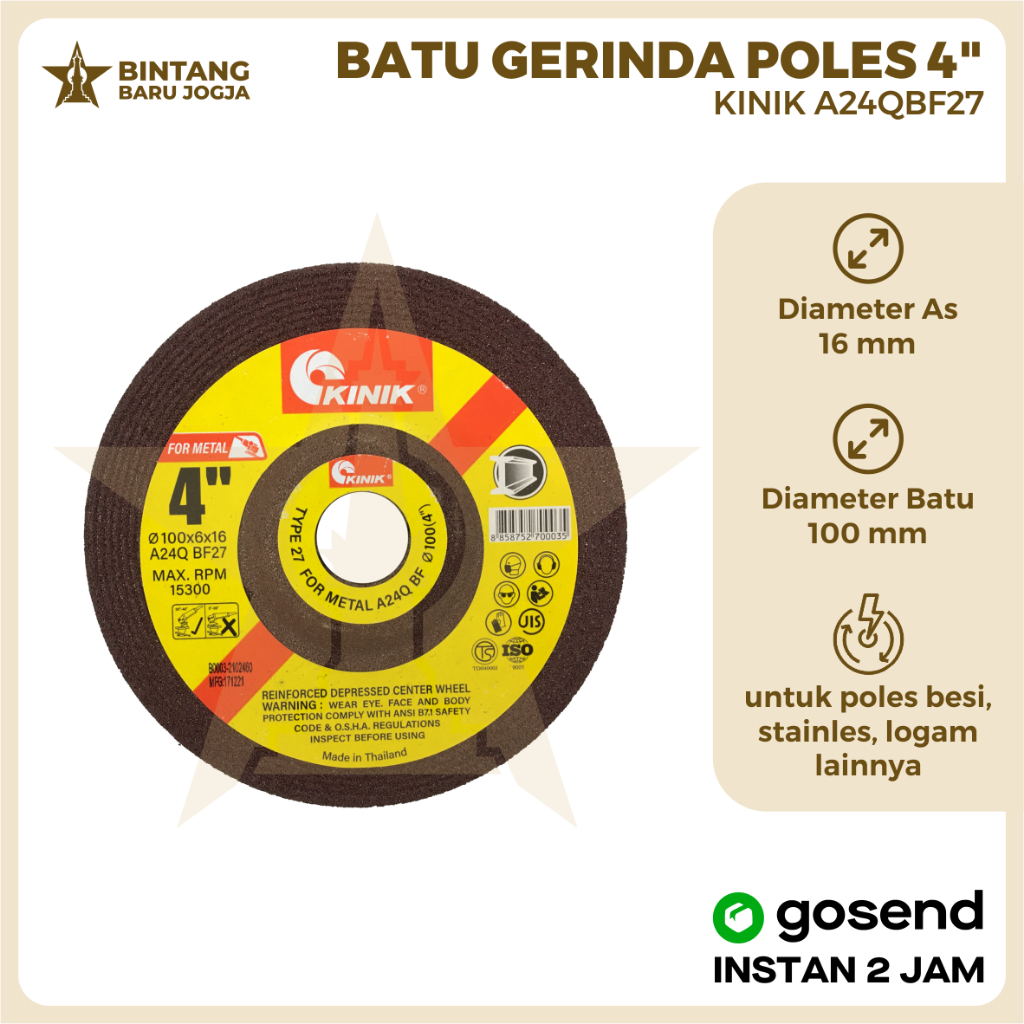 KINIK BATU GERINDA KINIK BATU POLES 4"