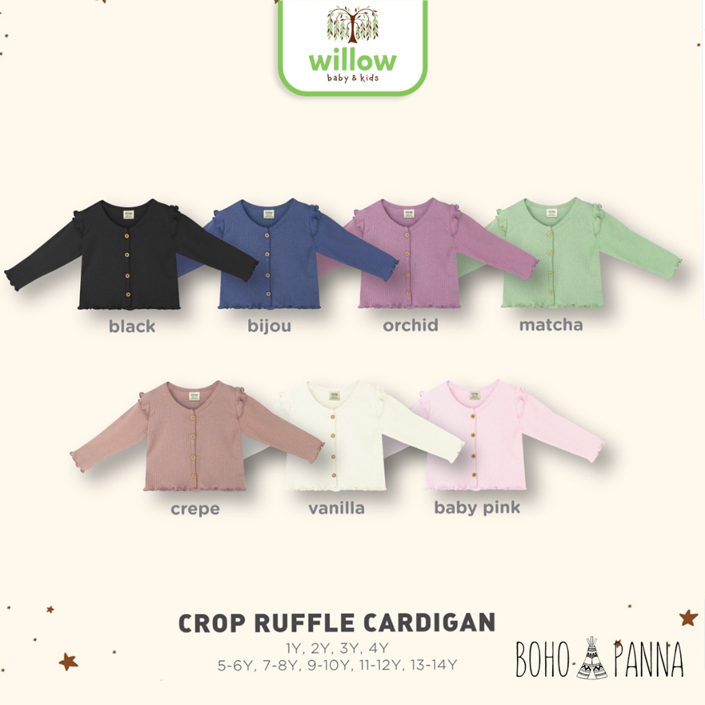 Outer Anak - Bohopanna Crop Ruffle Cardigan