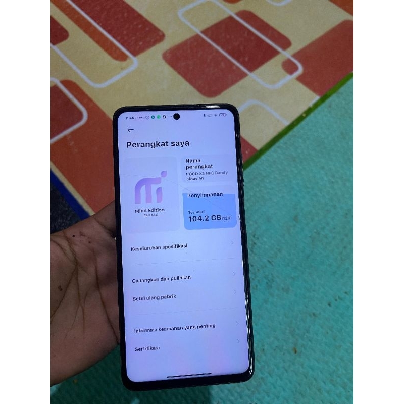 poco x3 nfc second