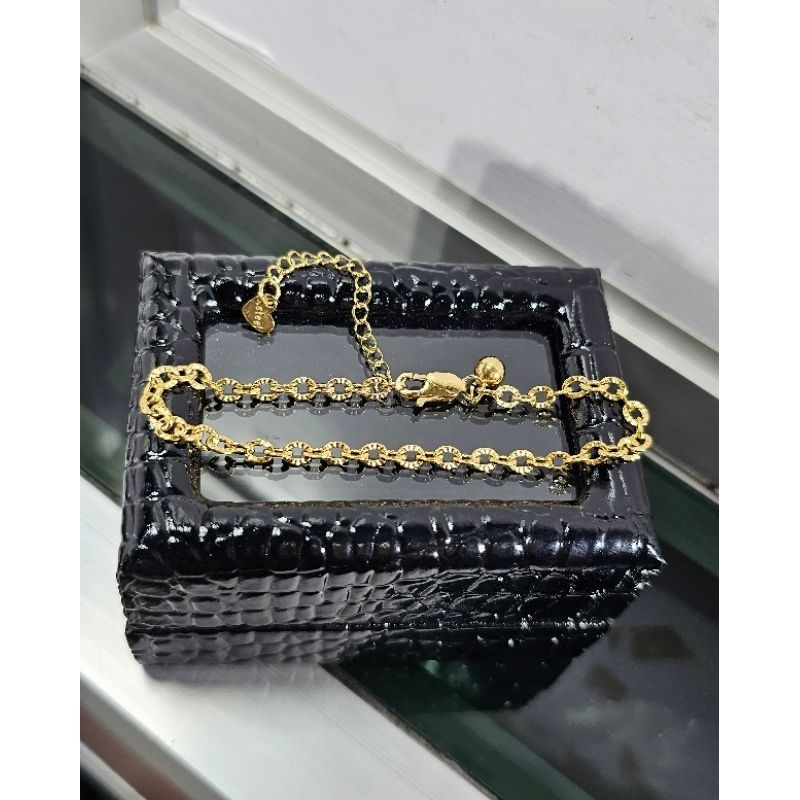 gelang titanium, gelang rantai titanium, gelang dewasa ,gelang pengait seperti emas