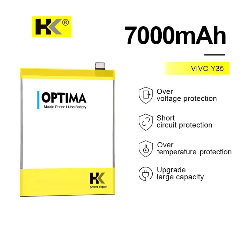 HK Optima Baterai Vivo Y35 B-W0 7000mAh 3.87V Double IC
