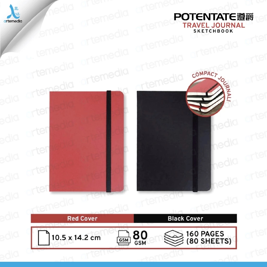 

Buku Sketsa A6 Potentate Travel Journal Stitch Bound Sketchbook