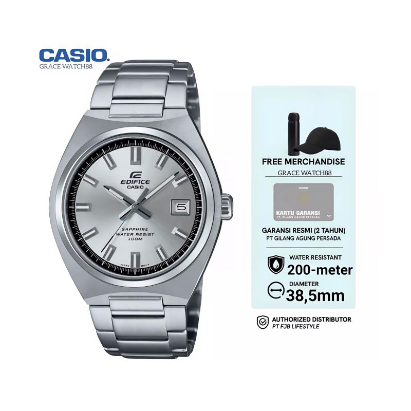Jam Tangan Pria Casio Edifice EFB-109D-7AVDF / Jam Casio Edifice Original Kaca Sapphire efb-109d-7av