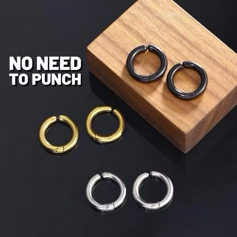 Anting Bulat Titanium Model Titanium Anting Titanium Terlaris Anting Bulat Pria Titanium Anting Tusu