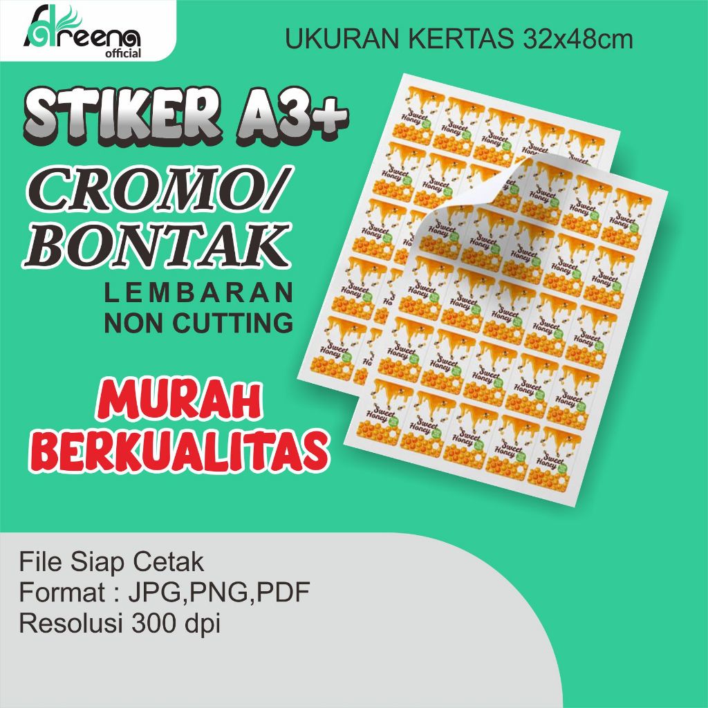 

CETAK STIKER | STIKER PRODUK | STIKER LABEL √ STIKER CROMO √ STIKER BONTAK √ STIKER A3+ TERMURAH